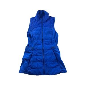 Lululemon Women's Down For It All Goose Down Black Puffer Vest Blue Size 2